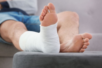 Foot injury at work